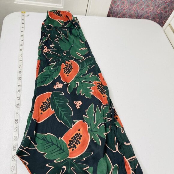 Smash‎ + Tess X The Birds Papaya Power Pajama Set Size M Black Green Satin - Picture 16 of 16